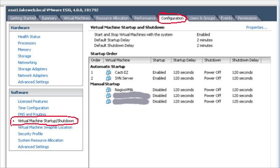 Autostart delle macchine virtuali su ESXi