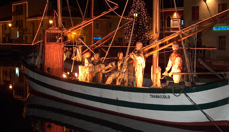 Presepe galleggiante della Marineria a Cesenatico